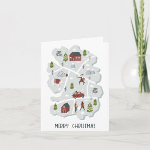 Agradecimiento Tarjeta de Navidades Vintage Hygge