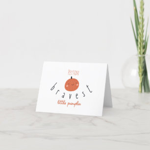 Agradecimiento tarjeta de nombre personalizada de calabaza más va