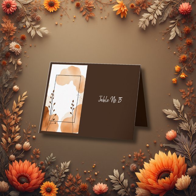 Agradecimiento Tarjeta de número de mesa con acentos florales ter (Subido por el creador)
