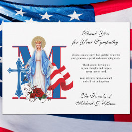 Agradecimiento Tarjeta de oración de funerales militares religios