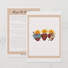 Agradecimiento Tarjeta de oración de los Santos Corazones