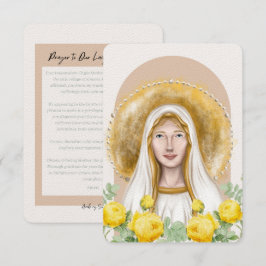 Agradecimiento Tarjeta de oración de Nuestra Señora de Lourdes