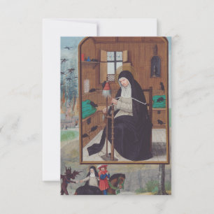 Agradecimiento Tarjeta de oración de Santa Gertrudis de Nivelles