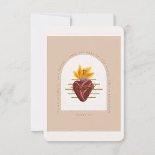 Agradecimiento Tarjeta de oración del Sagrado Corazón