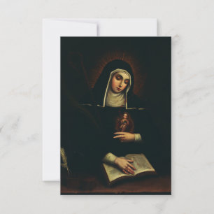 Agradecimiento Tarjeta de oración mística de Santa Gertrudis la G