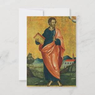 Agradecimiento Tarjeta de oración ortodoxa de San Bartolomé