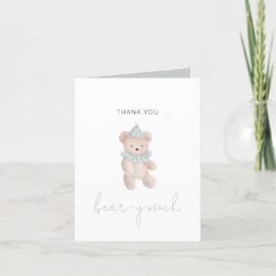 Agradecimiento Tarjeta de oso de peluche Gracias Oso Mucho