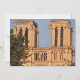 Agradecimiento Tarjeta de París de Notre Dame (en blanco)