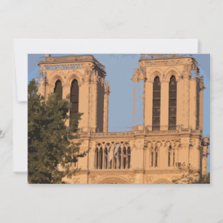 Agradecimiento Tarjeta de París de Notre Dame (en blanco)