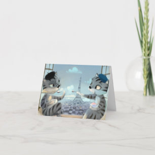 Agradecimiento Tarjeta de París por día (varios tamaños)