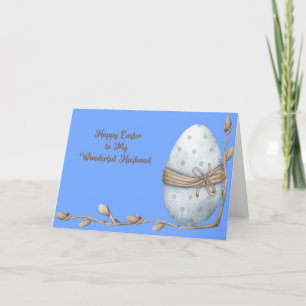 Agradecimiento Tarjeta de Pascua con Huevo para Esposo