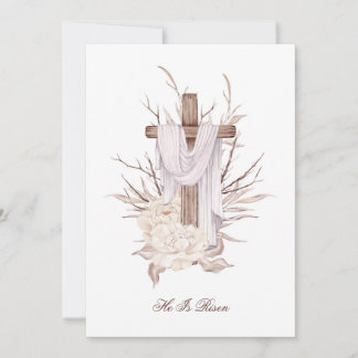 Agradecimiento Tarjeta de Pascua Cruz Ha Resucitado 