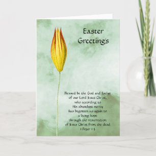 Agradecimiento Tarjeta de Pascua de Flower Bud Faith