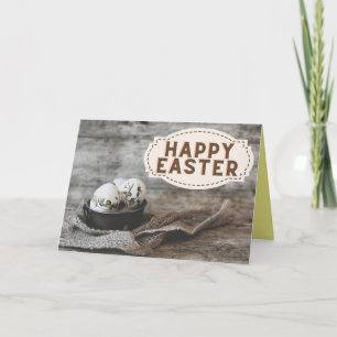 Agradecimiento Tarjeta de Pascua Feliz de Estilo Vintage