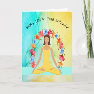 Agradecimiento Tarjeta de Pascua para el instructor de yoga