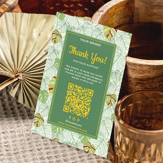 Agradecimiento Tarjeta de pedido con código QR (Subido por el creador)