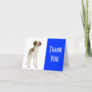 Agradecimiento Tarjeta de perro cachorro Brittany Spaniel de agra