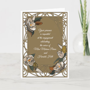 Agradecimiento Tarjeta de Personalizable Art Nouveau Magnolia