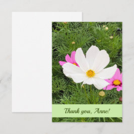 Agradecimiento Tarjeta de personalizable con flores rosas