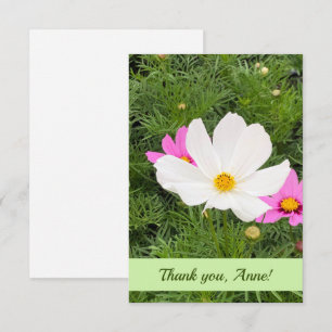 Agradecimiento Tarjeta de personalizable con flores rosas