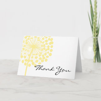 Agradecimiento Tarjeta de Personalizable Dandelion amarilla