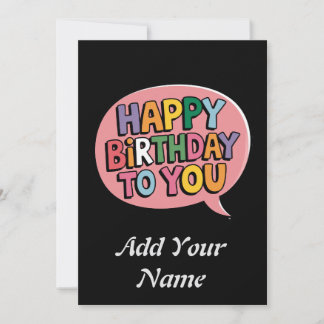 Agradecimiento Tarjeta de personalizable de cumpleaños feliz