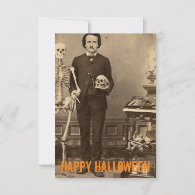 Agradecimiento Tarjeta de Personalizable de Edgar Allan Poe Creep (Anverso)