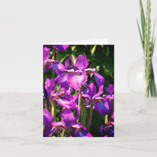 Agradecimiento Tarjeta de Personalizable de flores de iris con ba