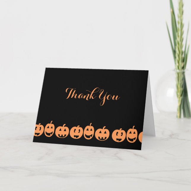 Agradecimiento Tarjeta de personalizable Gracias Halloween (Anverso)