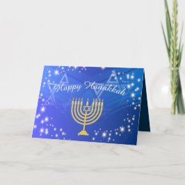 Agradecimiento Tarjeta de Personalizable Happy Hanukkah Menorah S