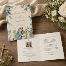 Tarjeta de pésame para funeral católico con oració