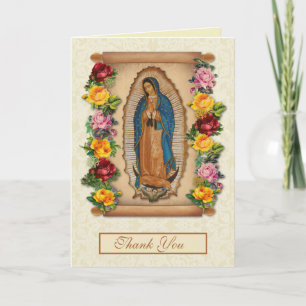Agradecimiento Tarjeta de pésame Virgen de Guadalupe en español