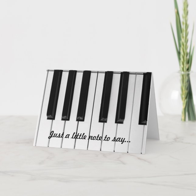 Agradecimiento Tarjeta de piano (Anverso)