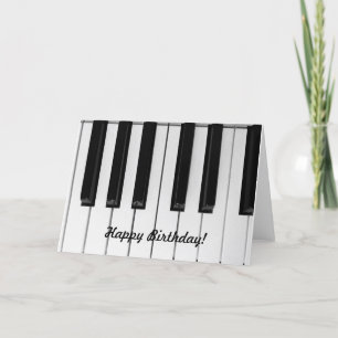 Agradecimiento Tarjeta de piano de cumpleaños