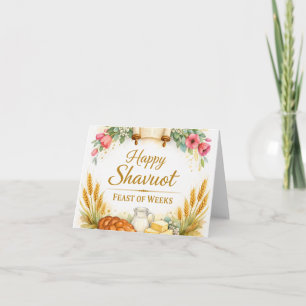 Agradecimiento Tarjeta de pintura de la feliz fiesta de Shavuot d
