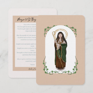 Agradecimiento Tarjeta de plegaria St. Brigid of Kildare