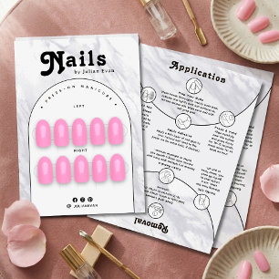 Agradecimiento Tarjeta de presentación de embalaje de uñas de már