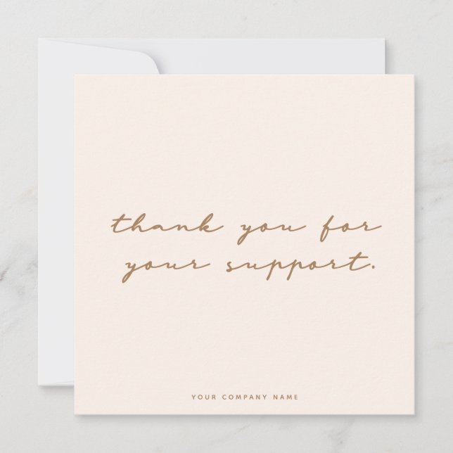 Agradecimiento Tarjeta de presentación simple y suave (Anverso)