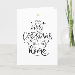 Agradecimiento Tarjeta de Primera Navidad en Nuestra Nueva Casa