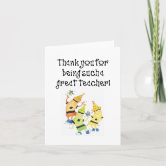 Agradecimiento tarjeta de profesor