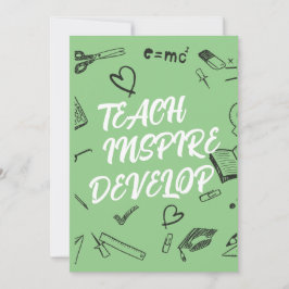 Agradecimiento Tarjeta de profesor de DESARROLLO de INSPIRACIÓN P