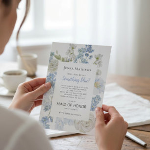 Agradecimiento Tarjeta de Propuesta de Boda de Dama de Honor Algo