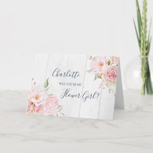 Agradecimiento Tarjeta de propuesta de niña de las flores de boda