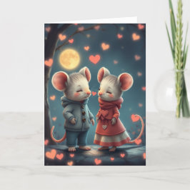 Agradecimiento Tarjeta de ratón romántica