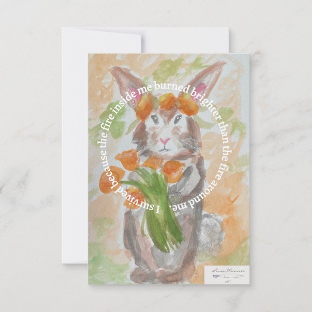 Agradecimiento Tarjeta de recaudación de fondos para la ayuda por (Anverso)