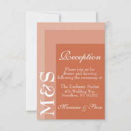 Agradecimiento Tarjeta de recepción de boda moderna simple de ter
