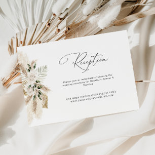 Agradecimiento tarjeta de recepción floral de pampas grass
