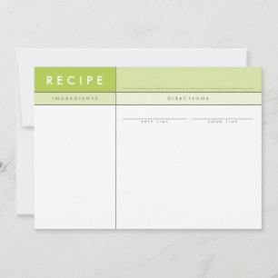 Agradecimiento TARJETA DE RECETA MODERNA organizador bloque minim