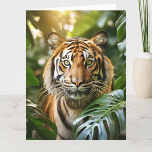 AGRADECIMIENTO TARJETA DE RECIBIMIENTO DE BENGAL TIGER CUMPLEAÑOS