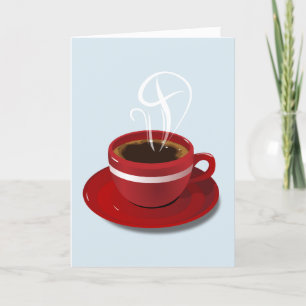 AGRADECIMIENTO TARJETA DE RECIBIMIENTO DE CAFÉ EN BLANCO DE CAFÉ